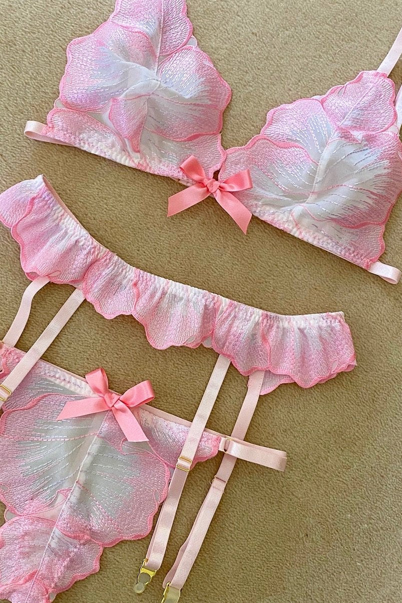 PIXIE BLUSH Faux Stocking Tops Harness Brazaar