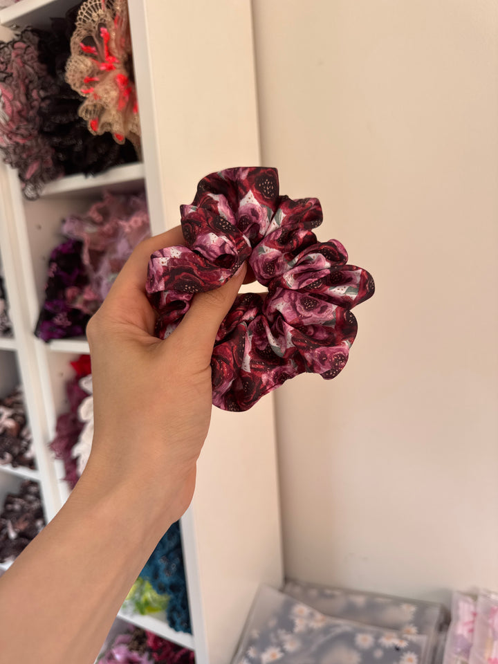 Burgundy rose Scrunchie