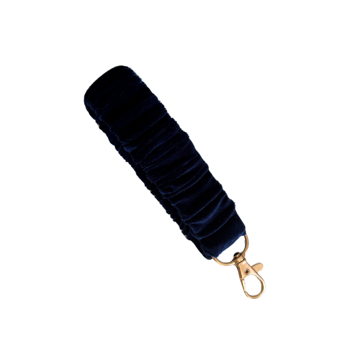 Navy velvet scrunchlet