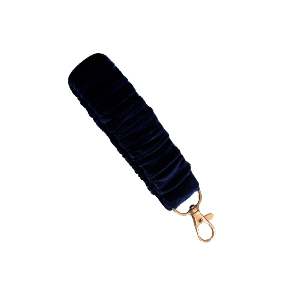 Navy velvet scrunchlet