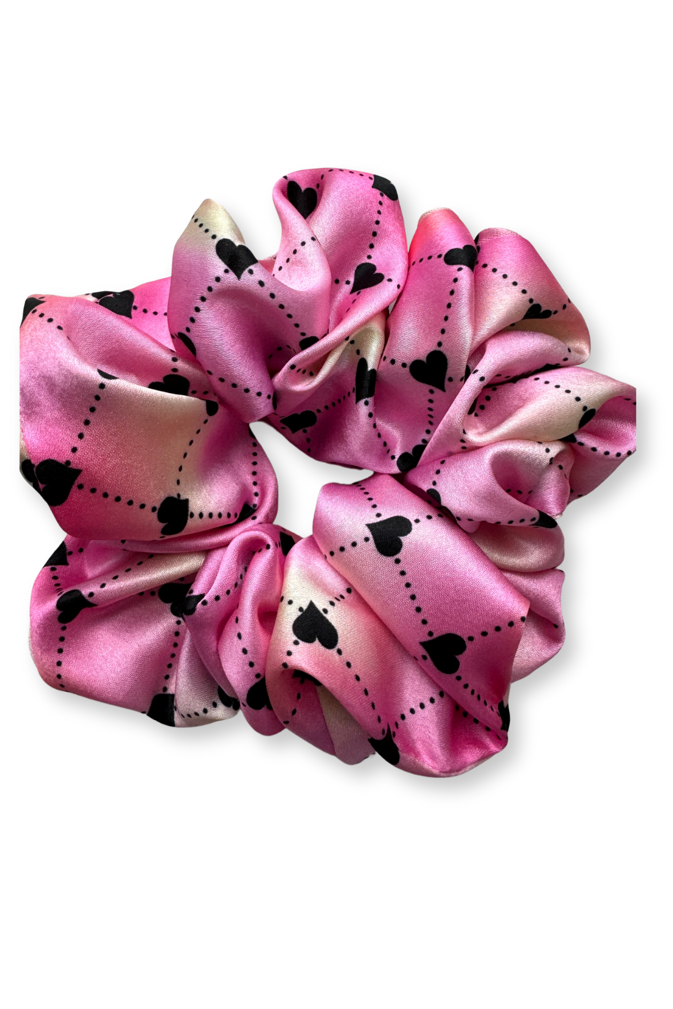 Black Heart Trellis Scrunchie