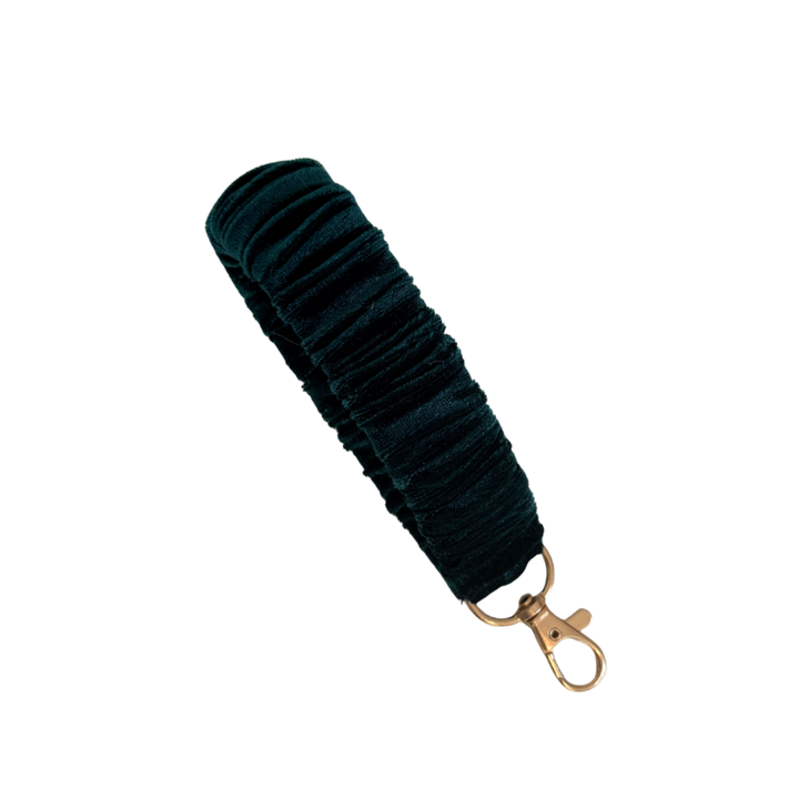 Bottle Green velvet scrunchlet