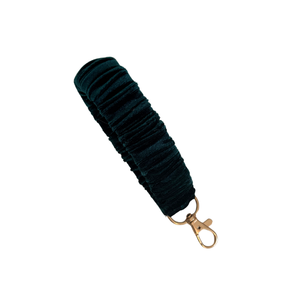 Bottle Green velvet scrunchlet