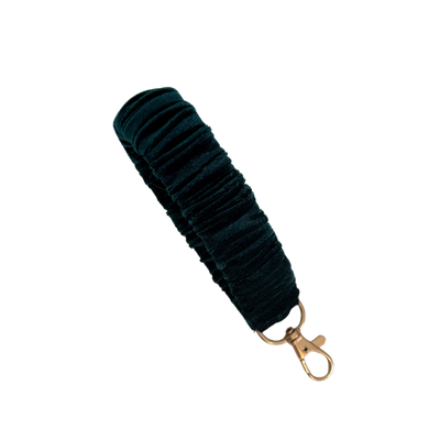 Bottle Green velvet scrunchlet