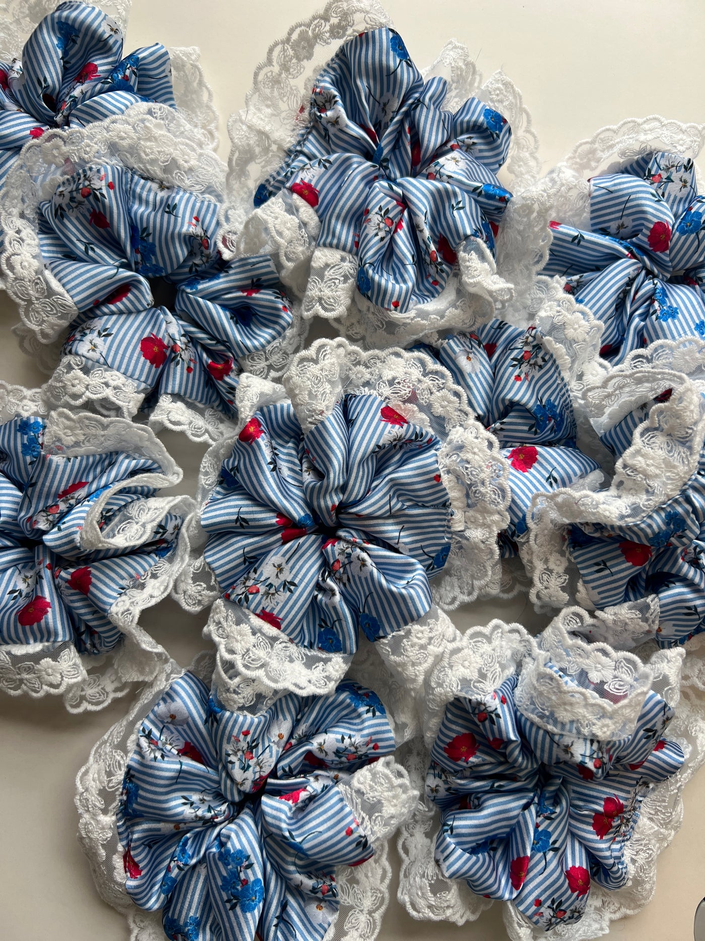 Pinstripe Luxe Scrunchie