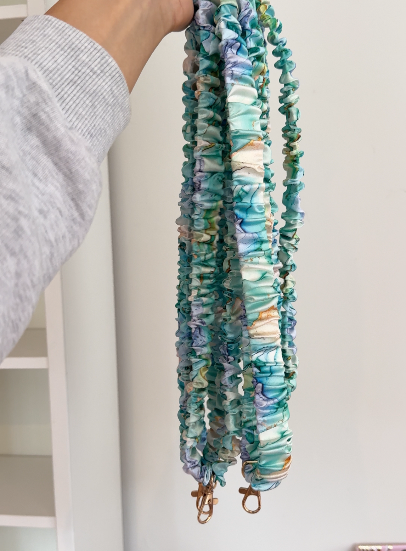 NEW - Marble Mint Scrunchie Lanyard