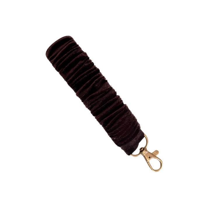 Chocolate brown velvet scrunchlet