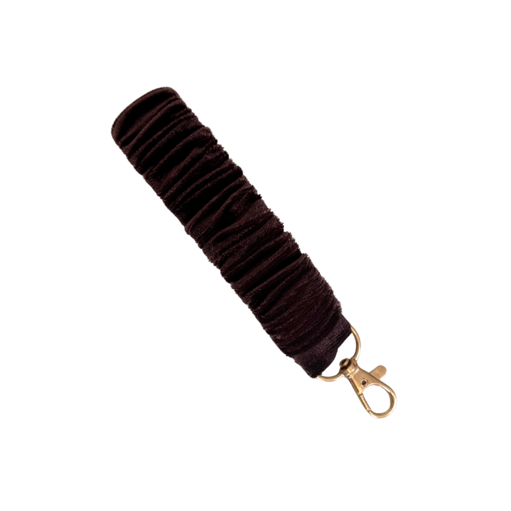 Chocolate brown velvet scrunchlet