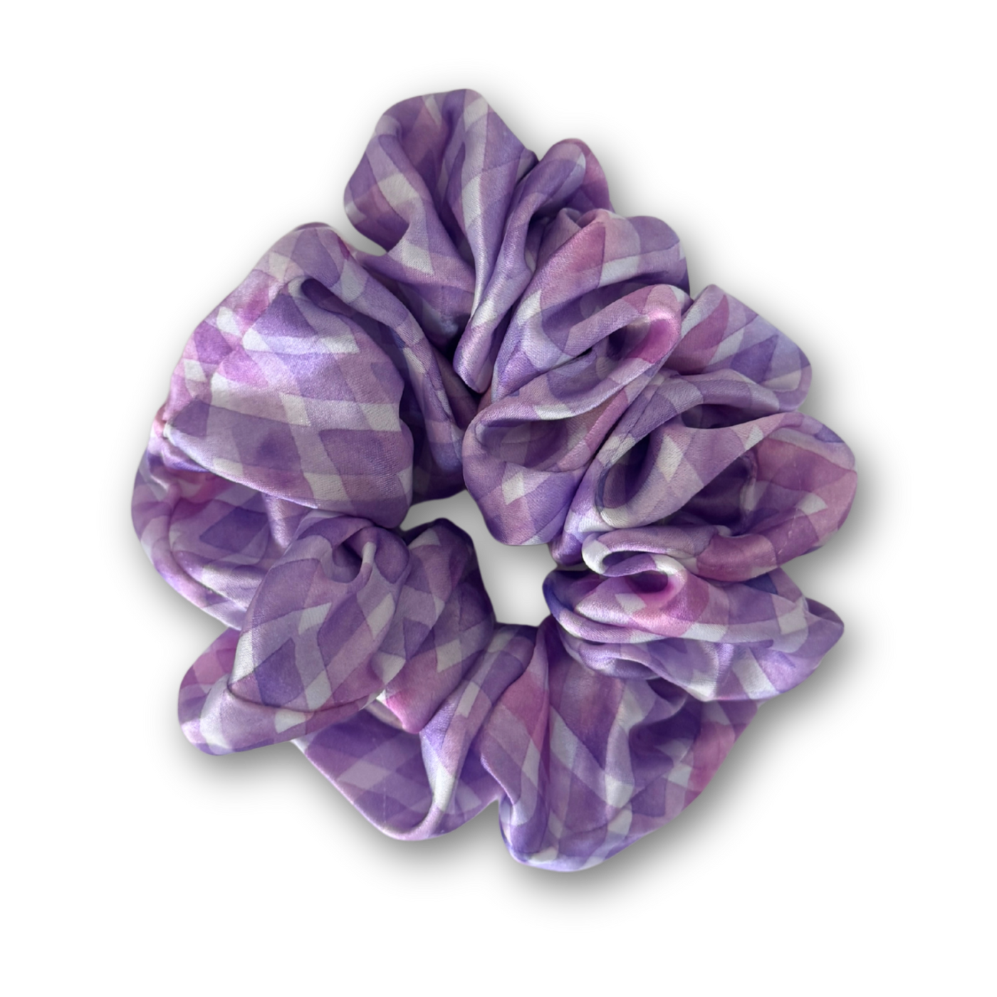 Lilac lattice scrunchie medium