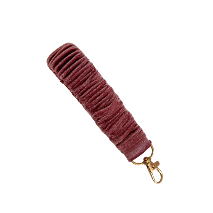 Dusky pink velvet scrunchlet