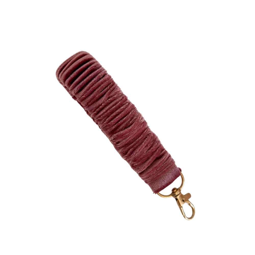 Dusky pink velvet scrunchlet