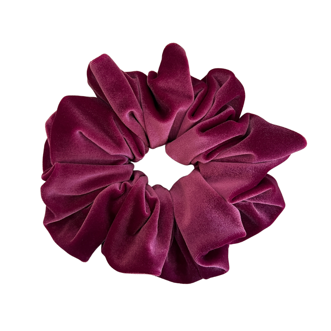 Raspberry Velvet Scrunchie