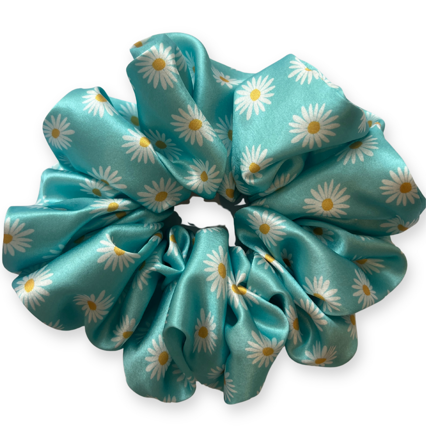 Aqua Daisy Scrunchie