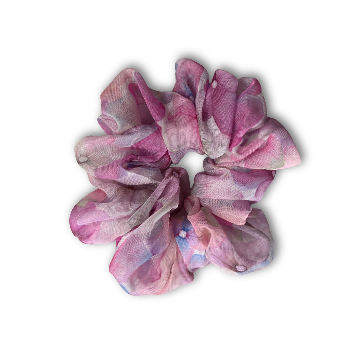Watercolour boom organza scrunchie medium