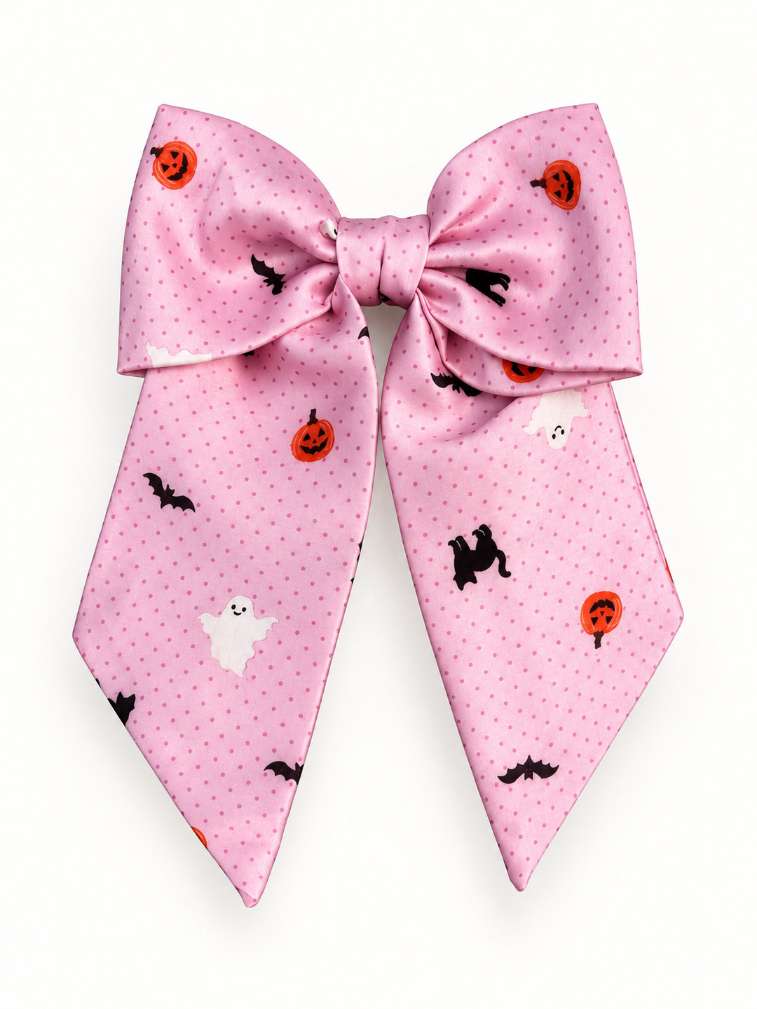 Pin dot halloween short tail bow