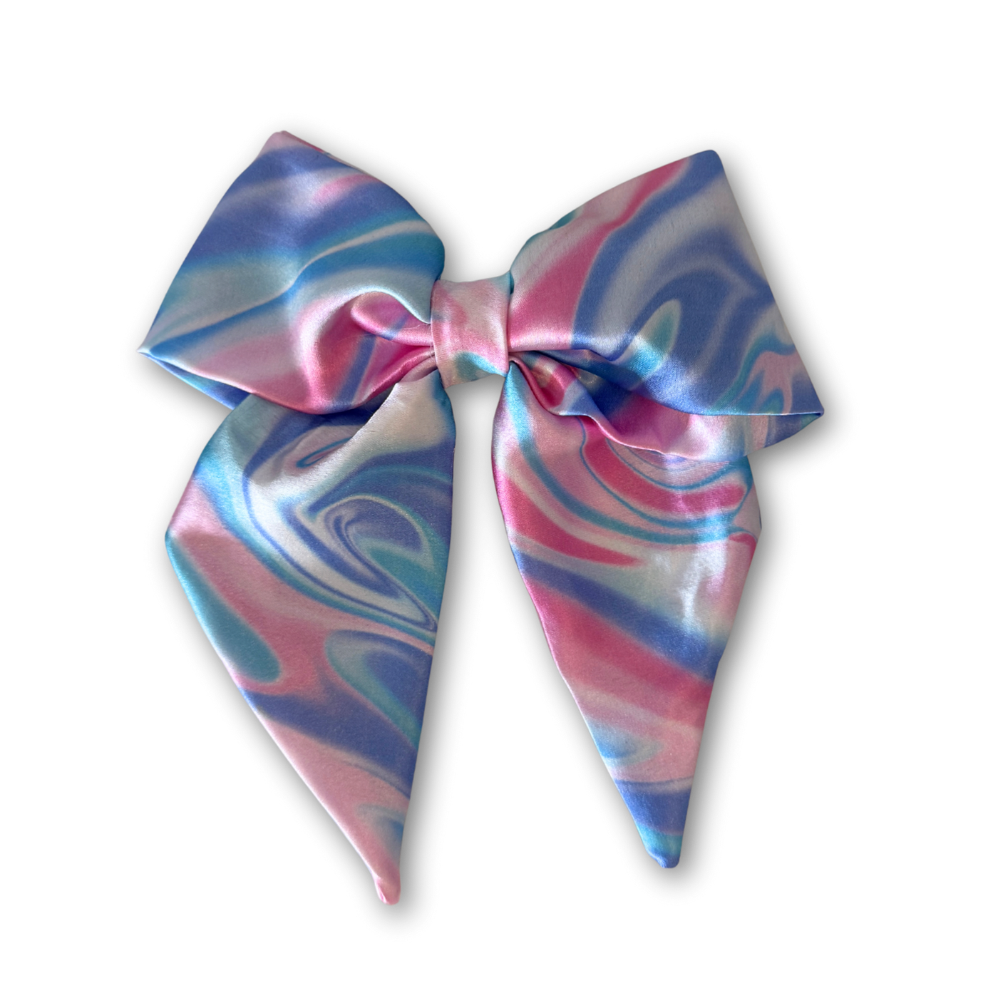 Swirl girl short tail hair bow