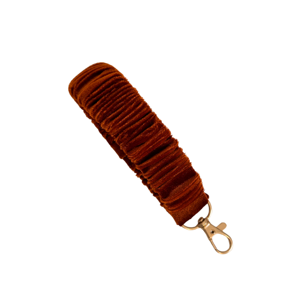 Rust velvet scrunchlet