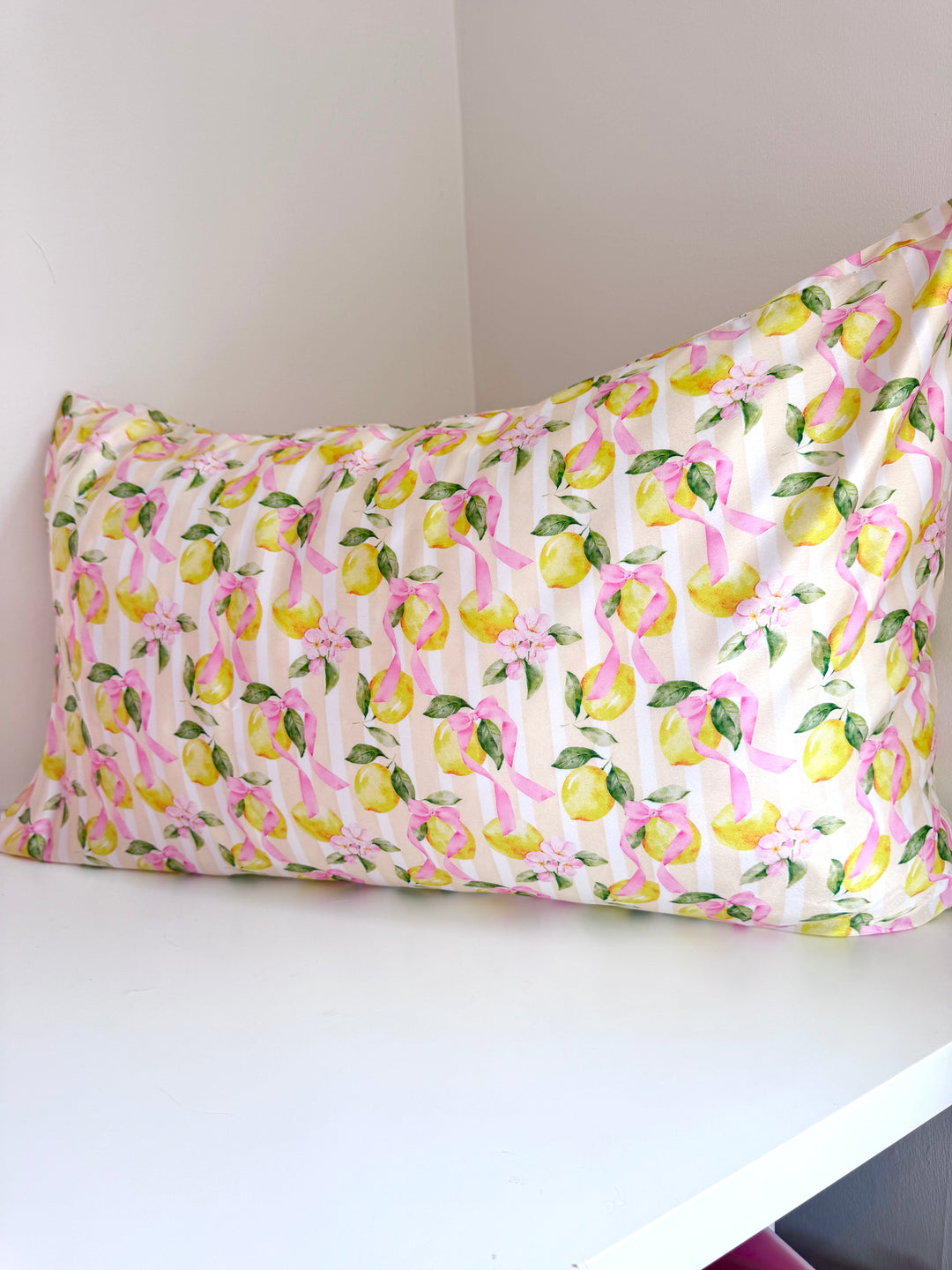 Lemon Grove Satin Pillowcase