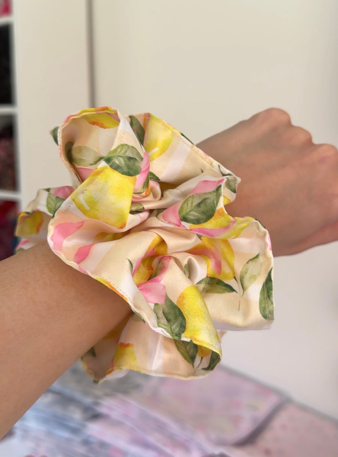 Lemon Grove double frill scrunchie