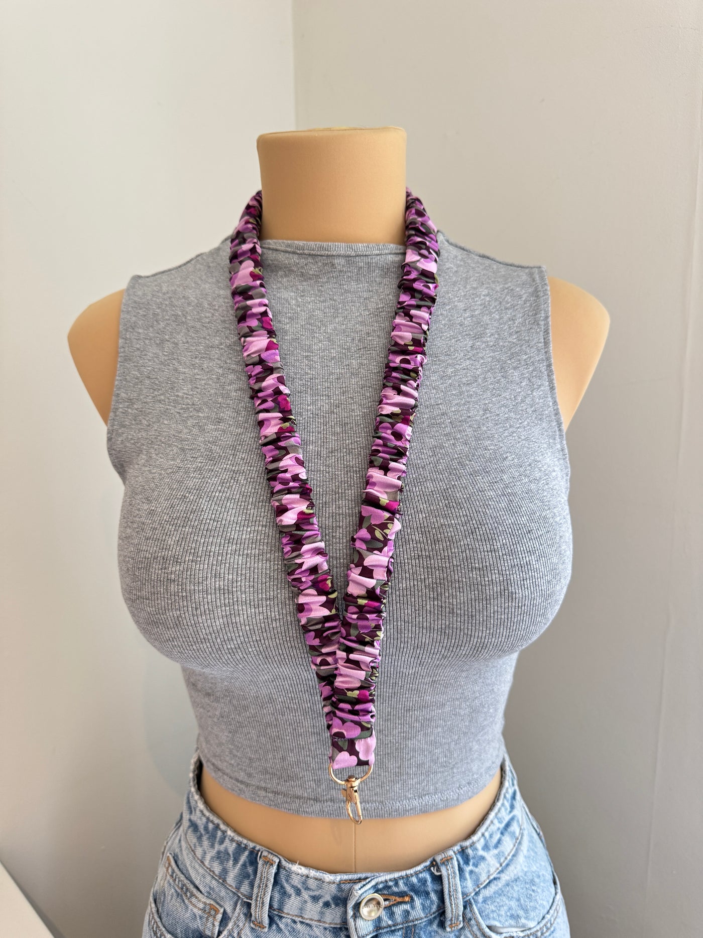 Purple Passion Scrunchie Lanyard