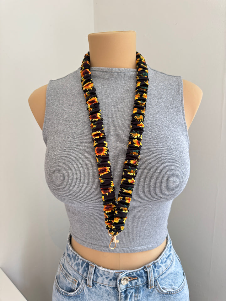 Sunflower Scrunchie Lanyard