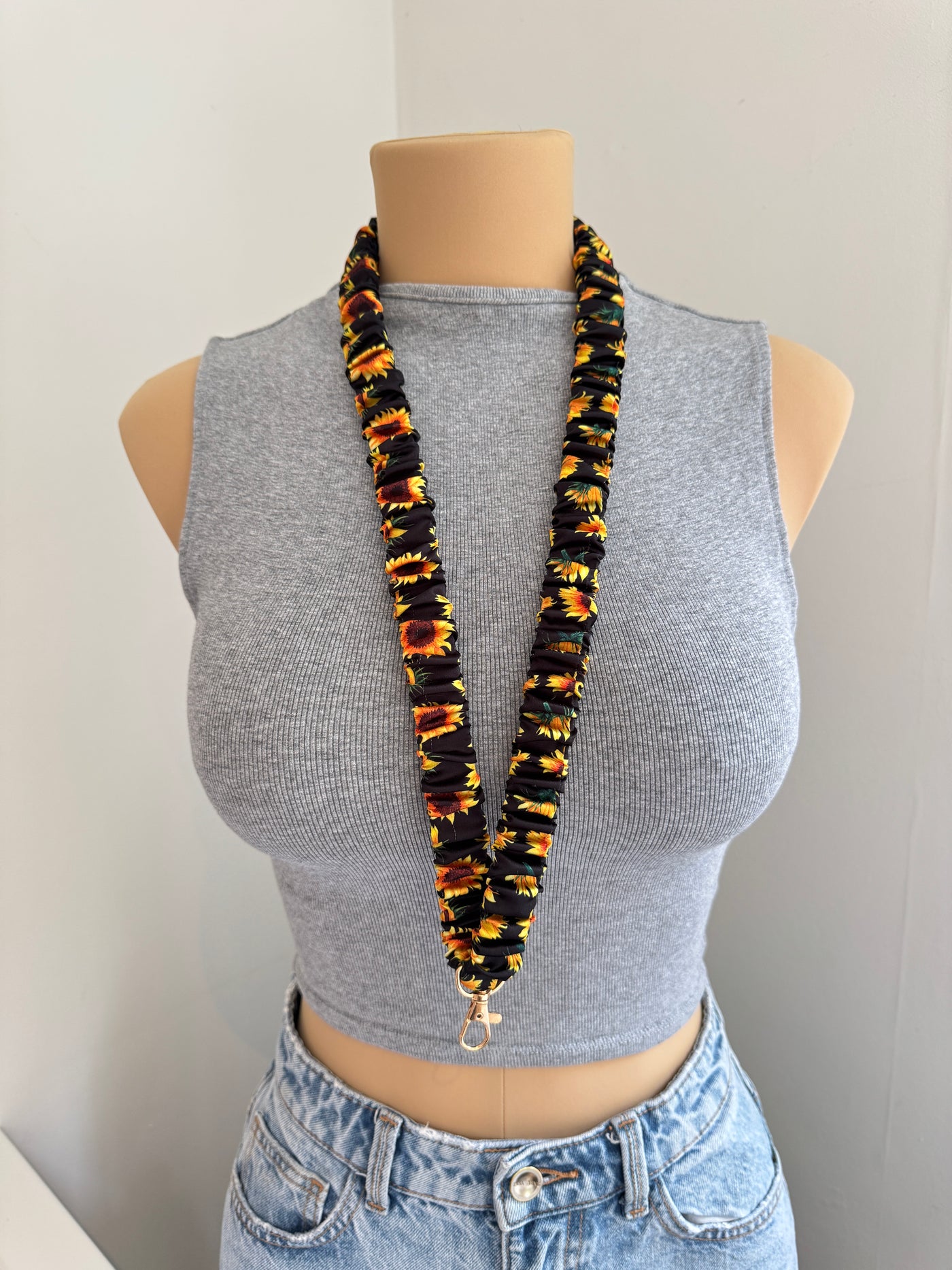 Sunflower Scrunchie Lanyard
