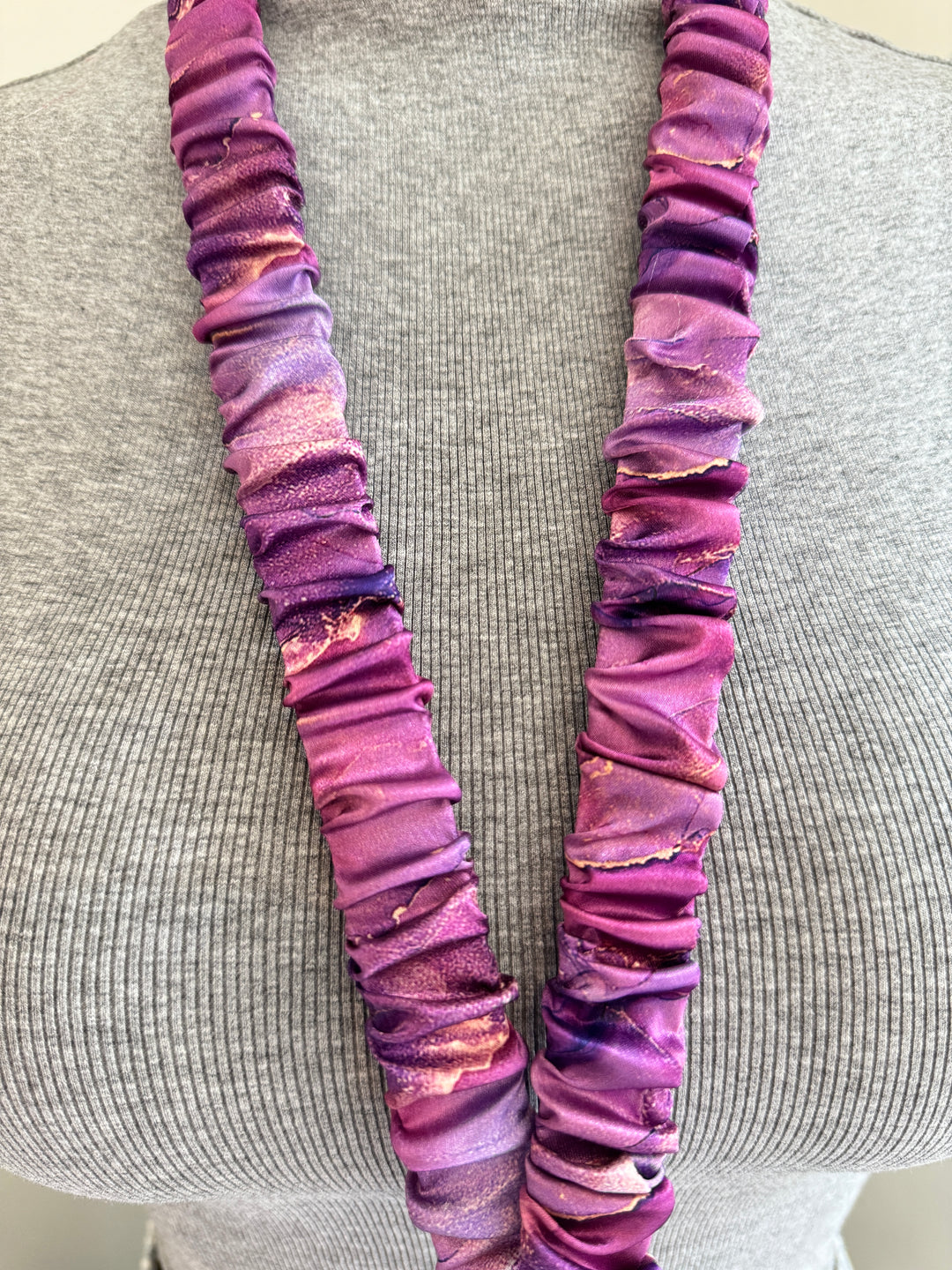 Marble Amethyst Scrunchie Lanyard