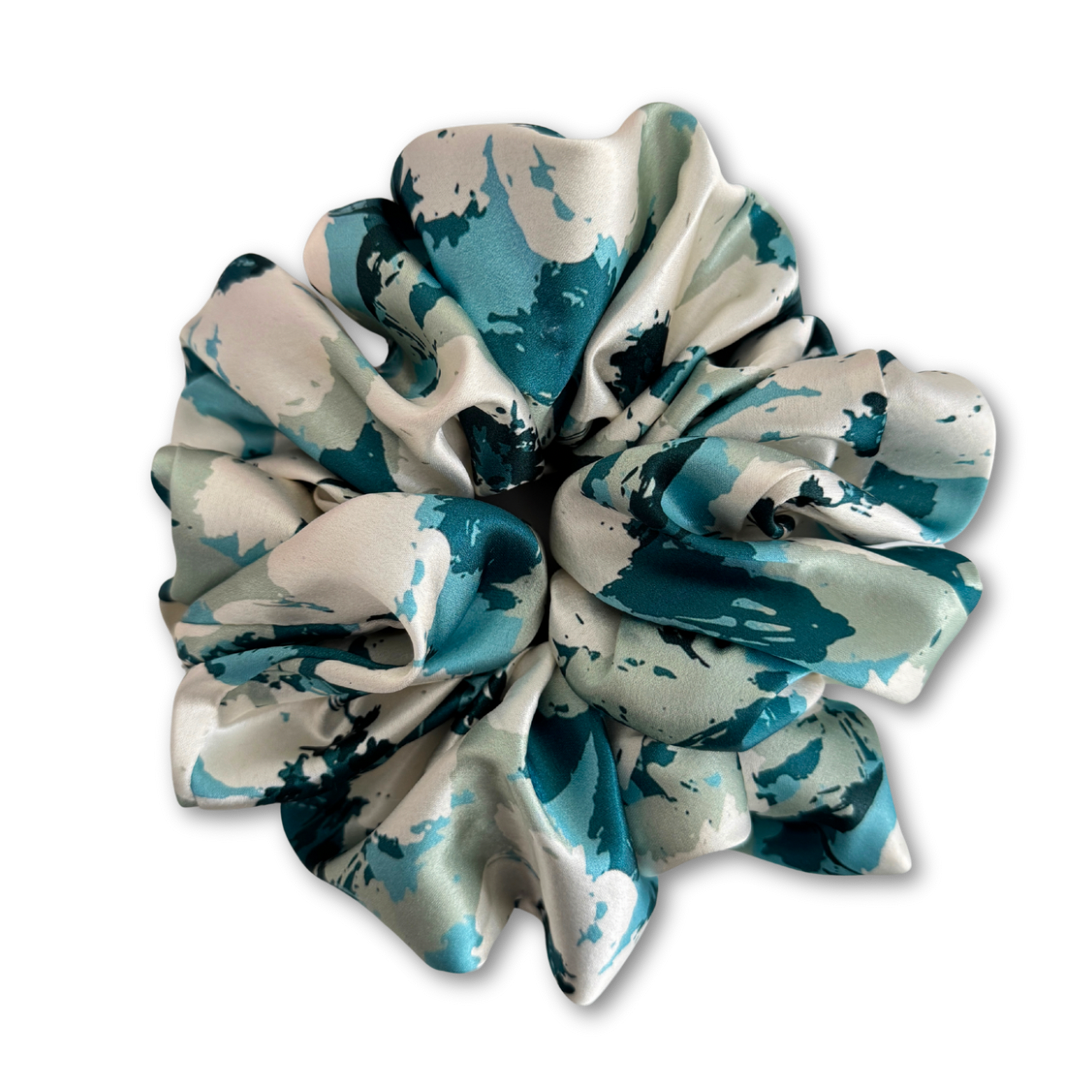 Jade Floral Scrunchie