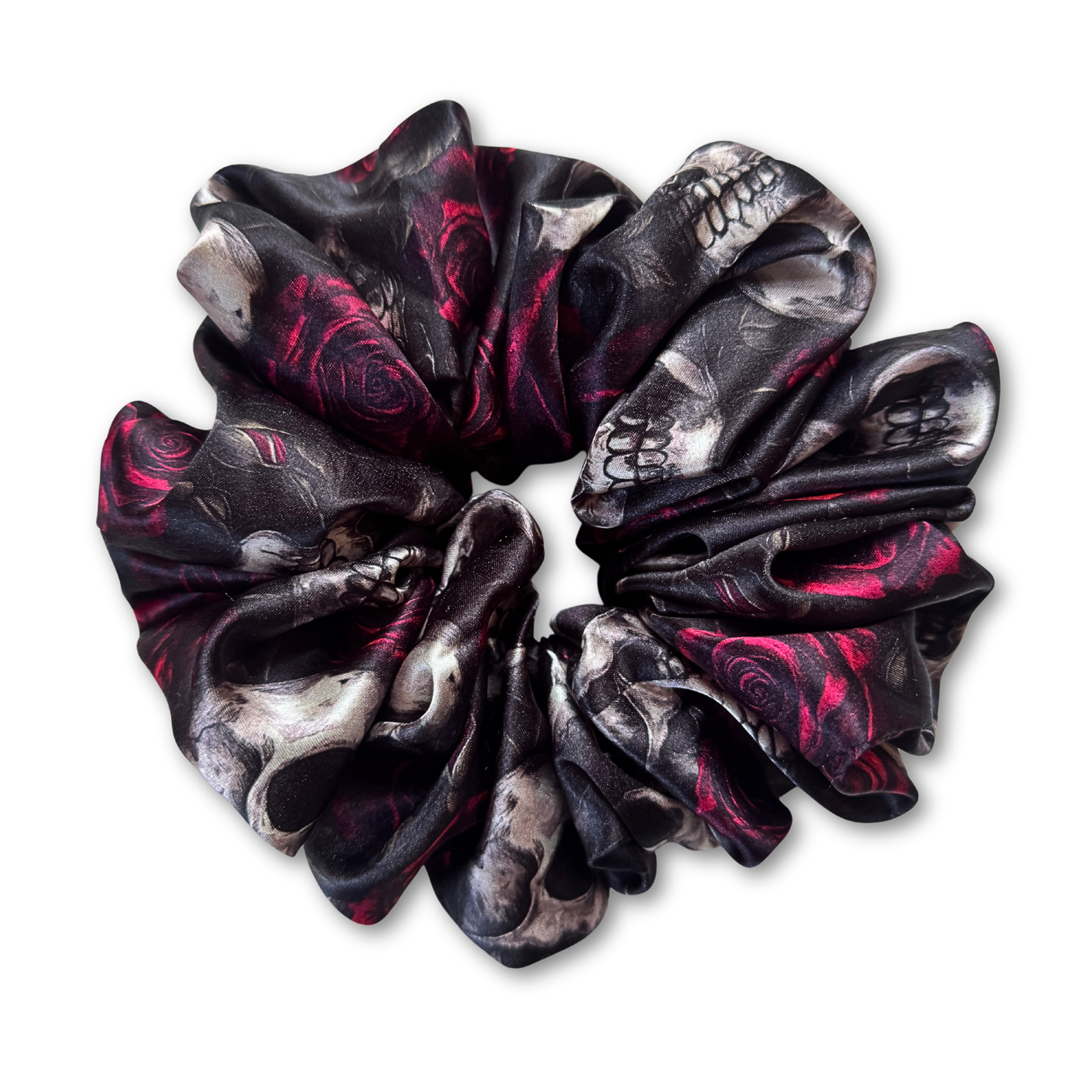 NEW - Skulls & Roses Scrunchie