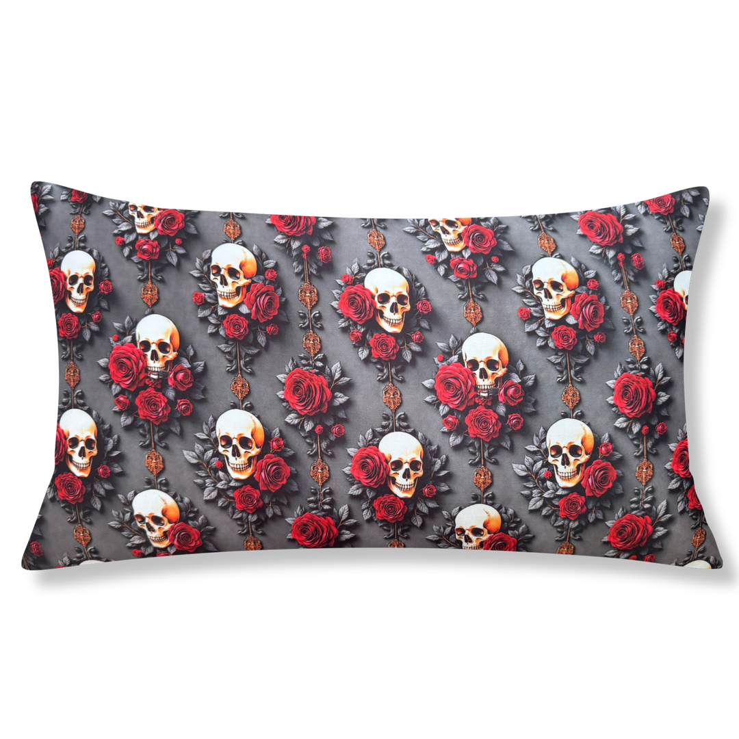 Gothic skulls satin Pillowcase