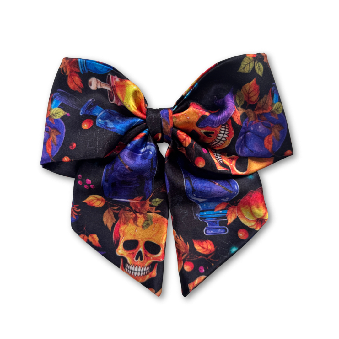 NEW - Fright Night Short Tail Hair Bow