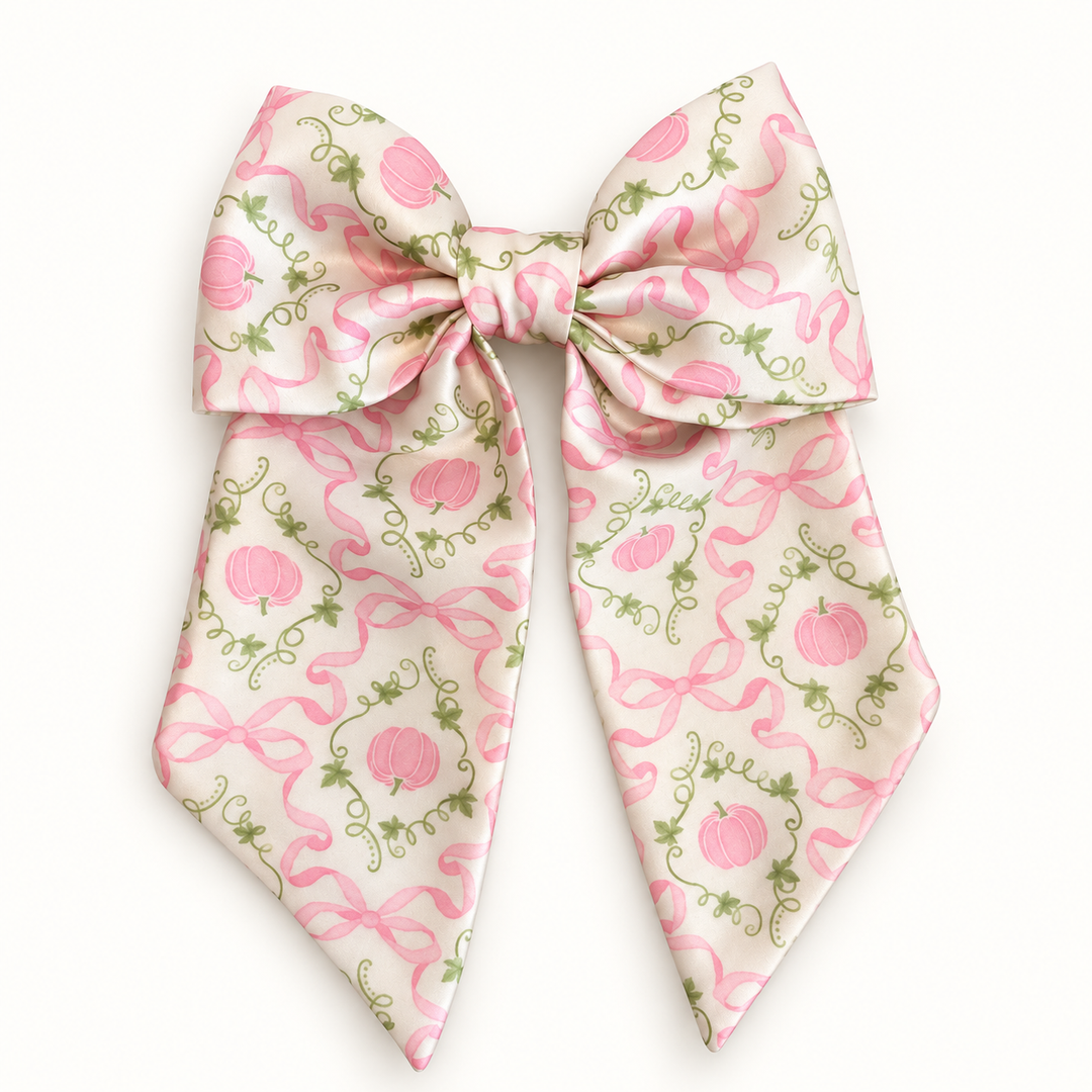 Pastel Pumpkin short tail bow
