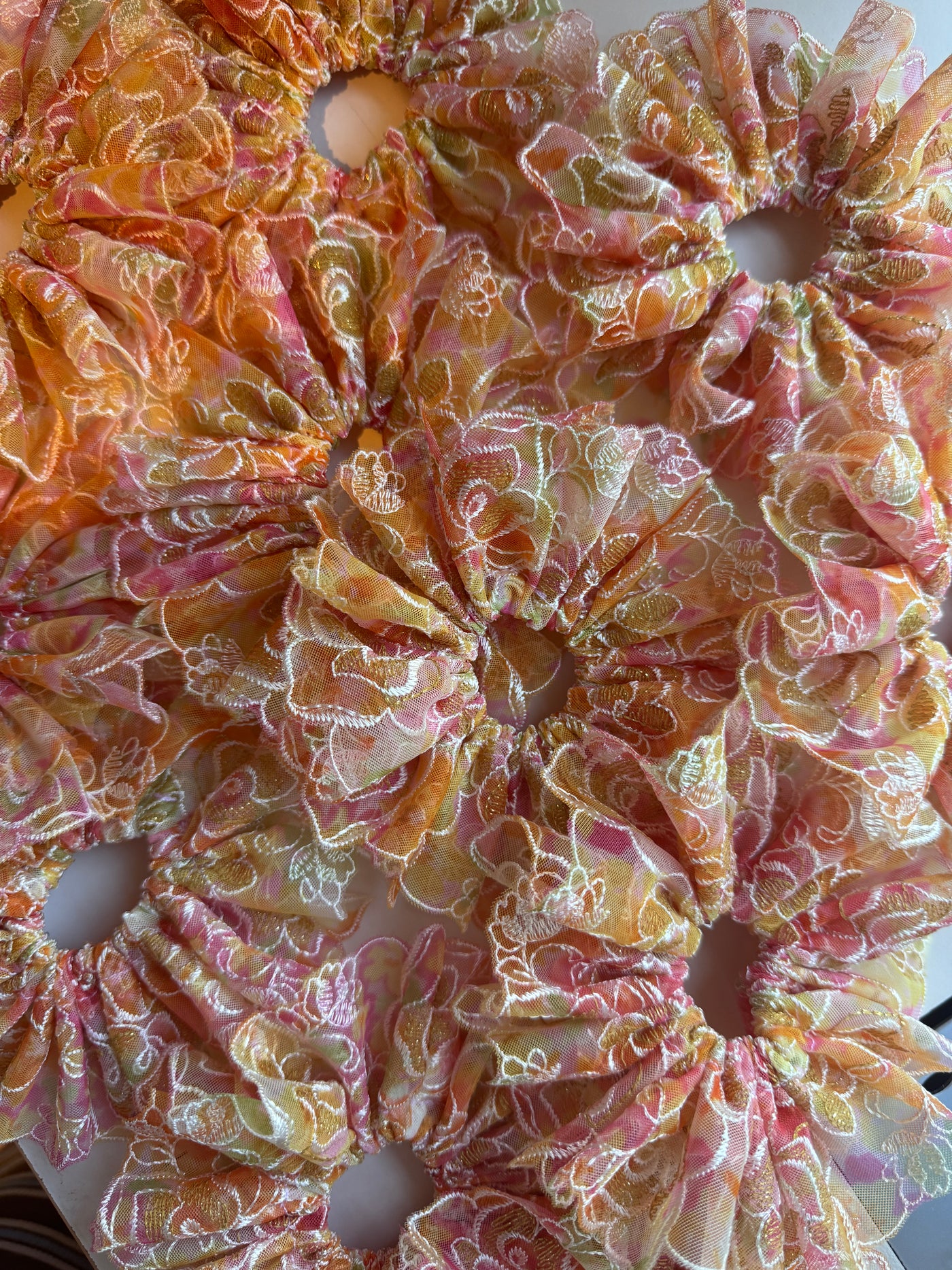 NEW - Autumn Sunset Lace Scrunchie