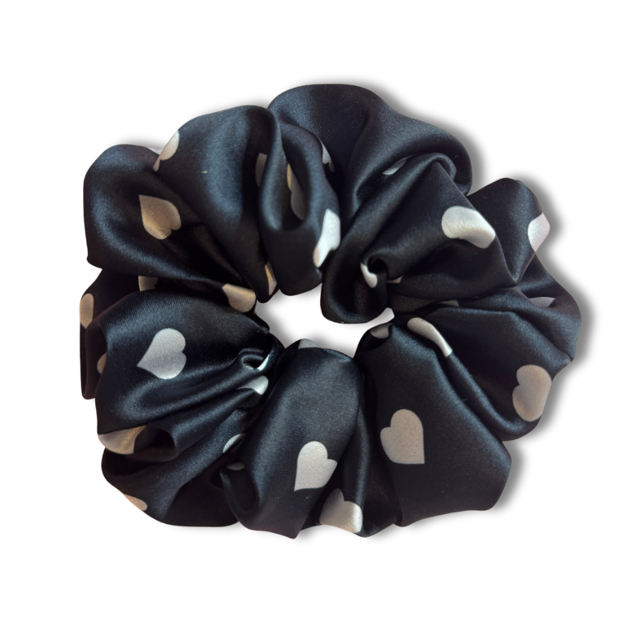 LIMITED EDITION - WHITE HEARTS Scrunchie
