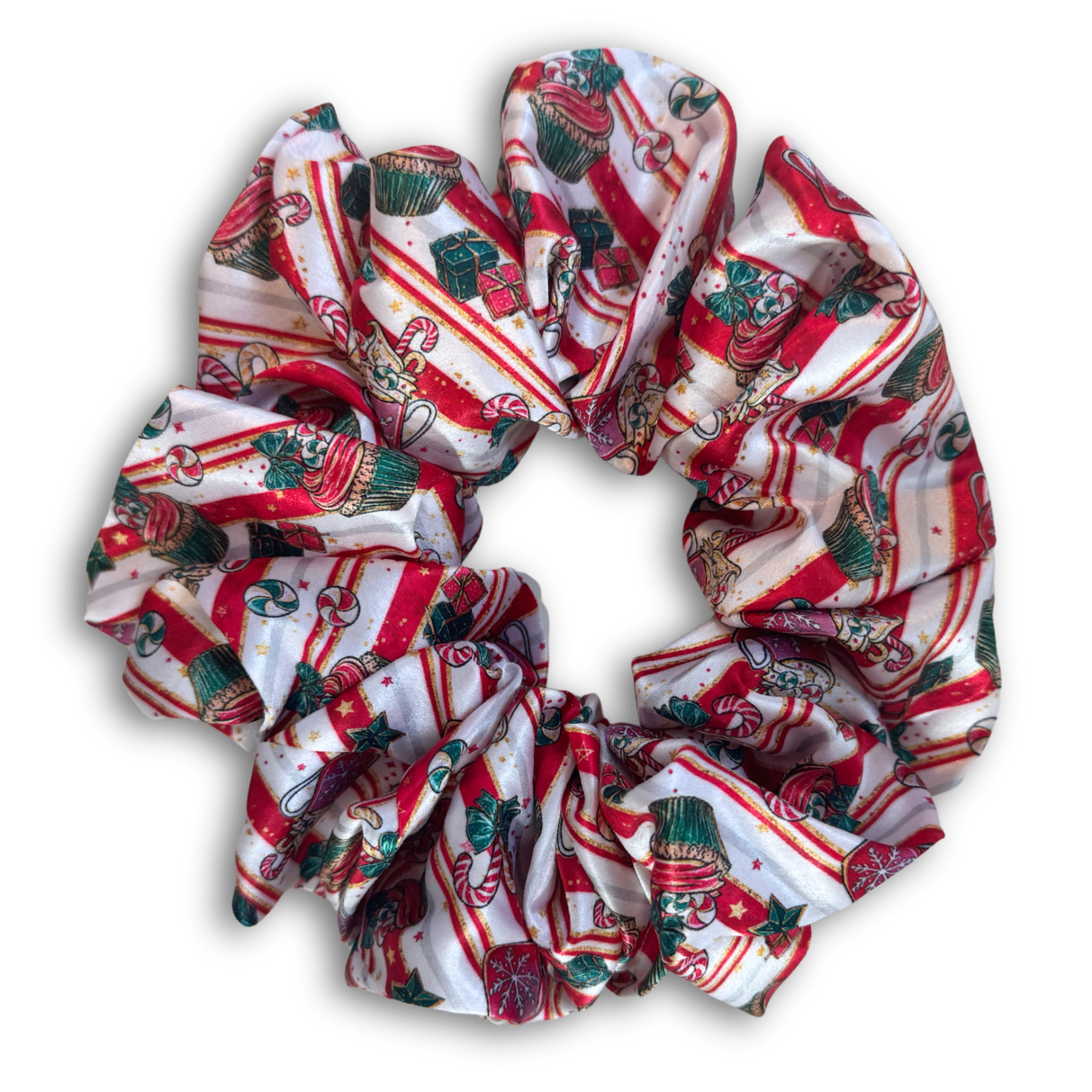 Christmas Gift Wrap scrunchie XXL