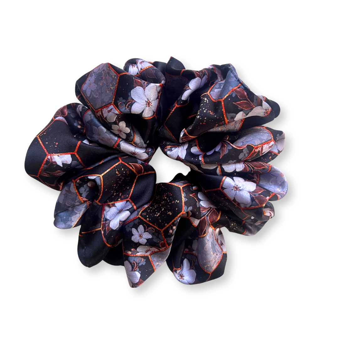 Midnight Honeycomb Scrunchie