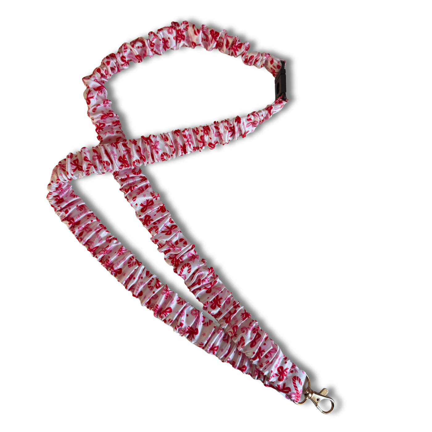 NEW - Tiny Candy Canes Scrunchie Lanyard
