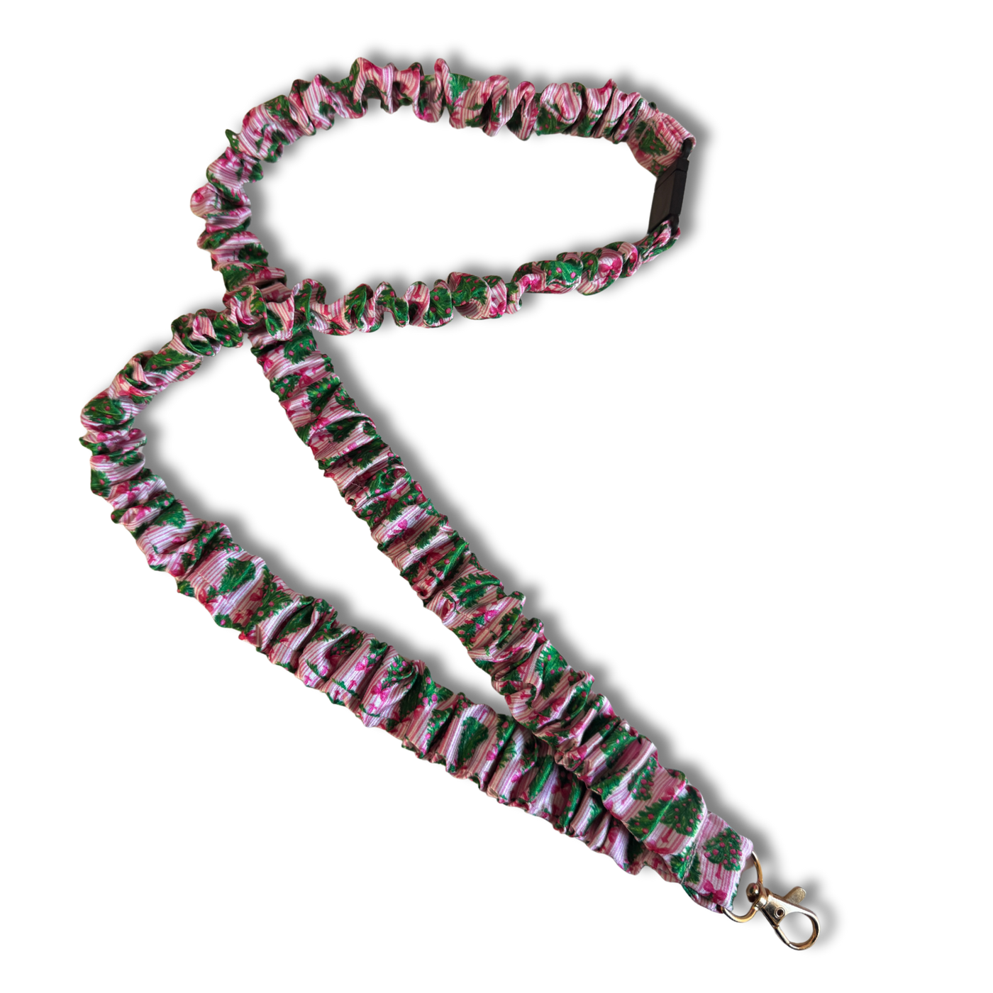 NEW - Pink Crimbo Tree Scrunchie Lanyard