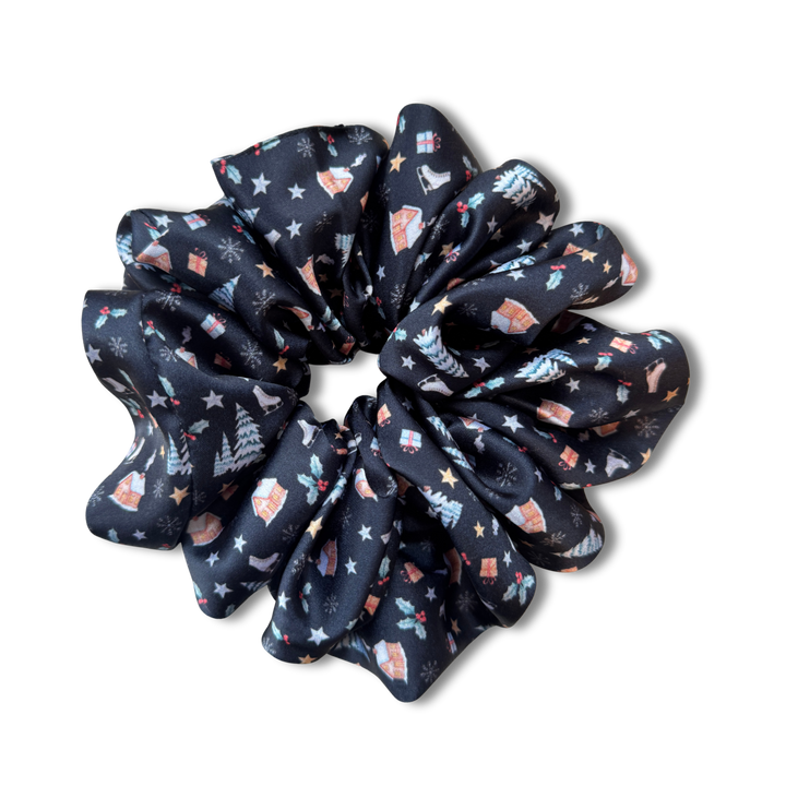 Christmas Cottages Scrunchie