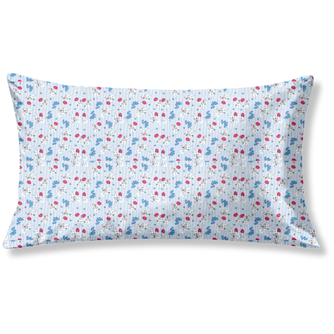 Pinstripe Blossom Pillowcase