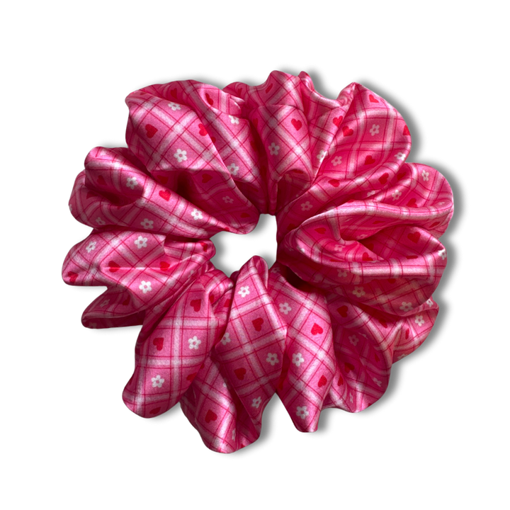 Tartan Heart Scrunchie
