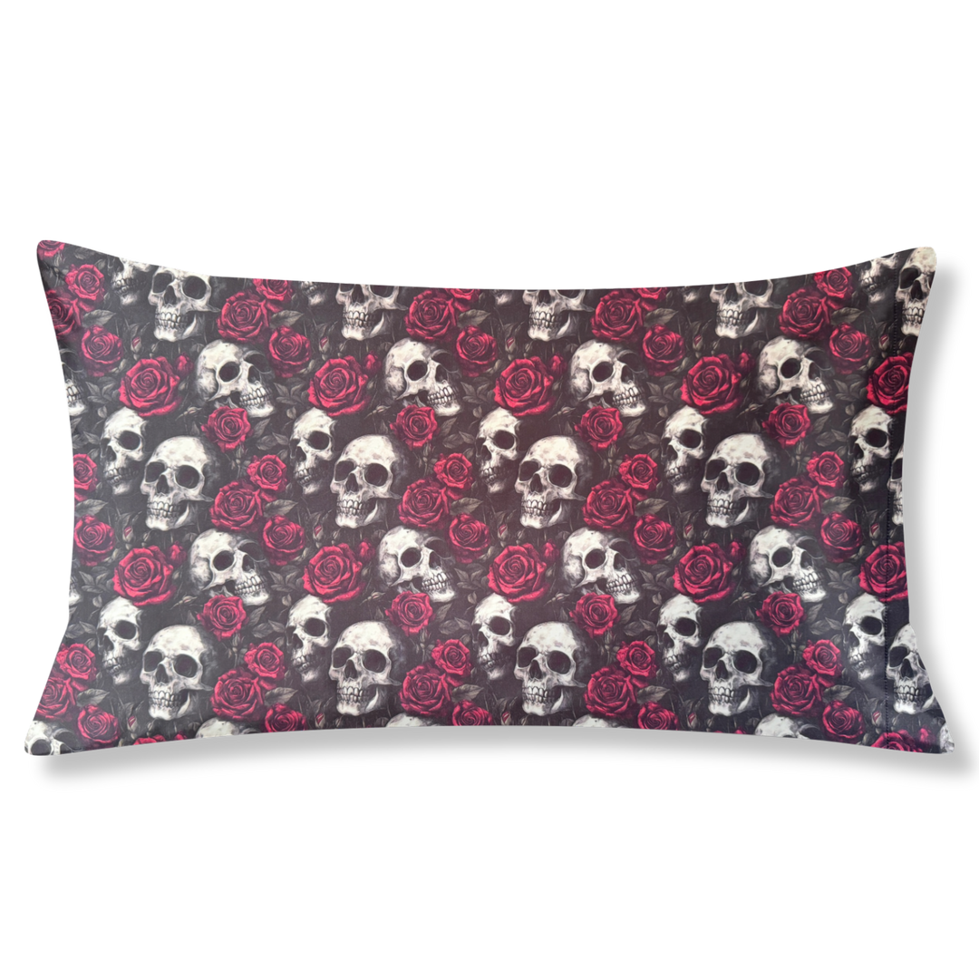 Skulls & Roses Satin Pillowcase