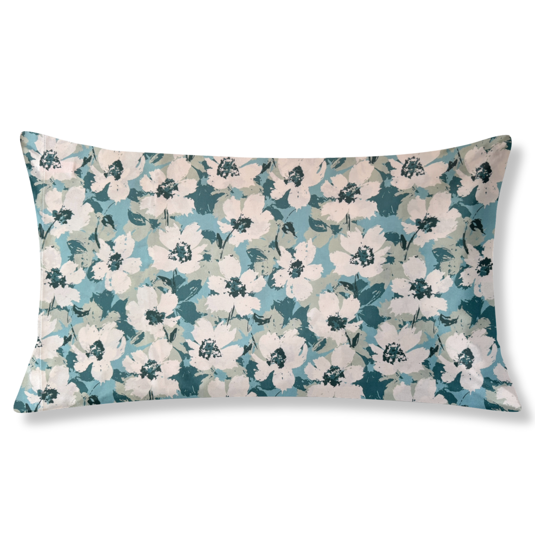 Jade Floral Satin Pillowcase