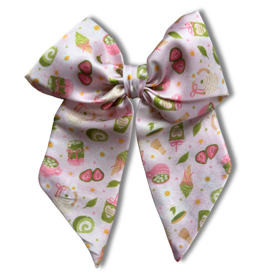 Matcha Mix Short Tail Bow