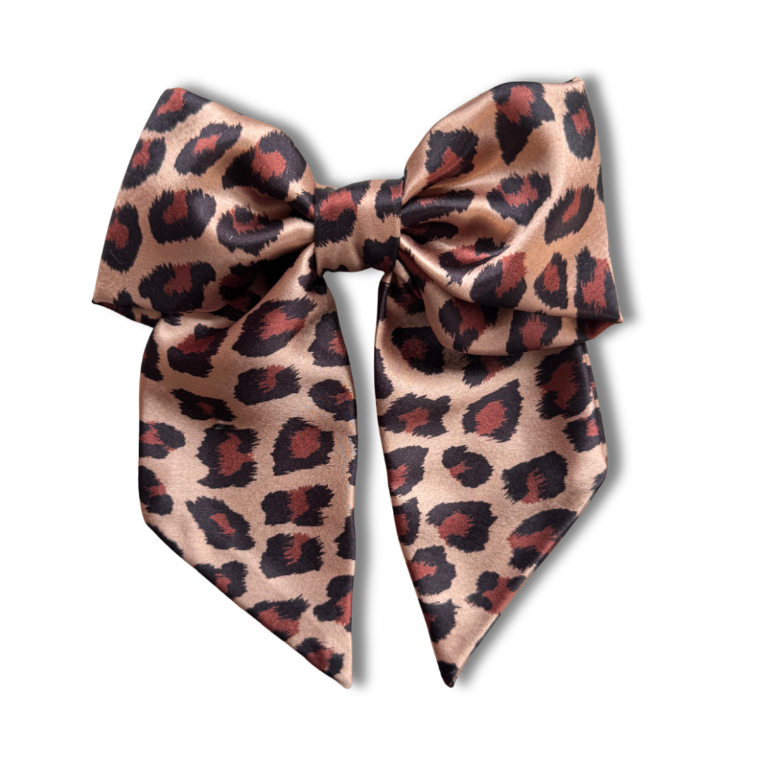 Spring Leopard Short Tail Bow