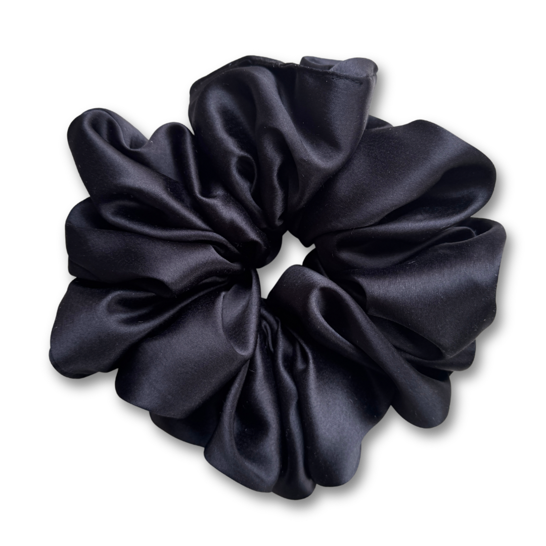 Black Plain Scrunchie