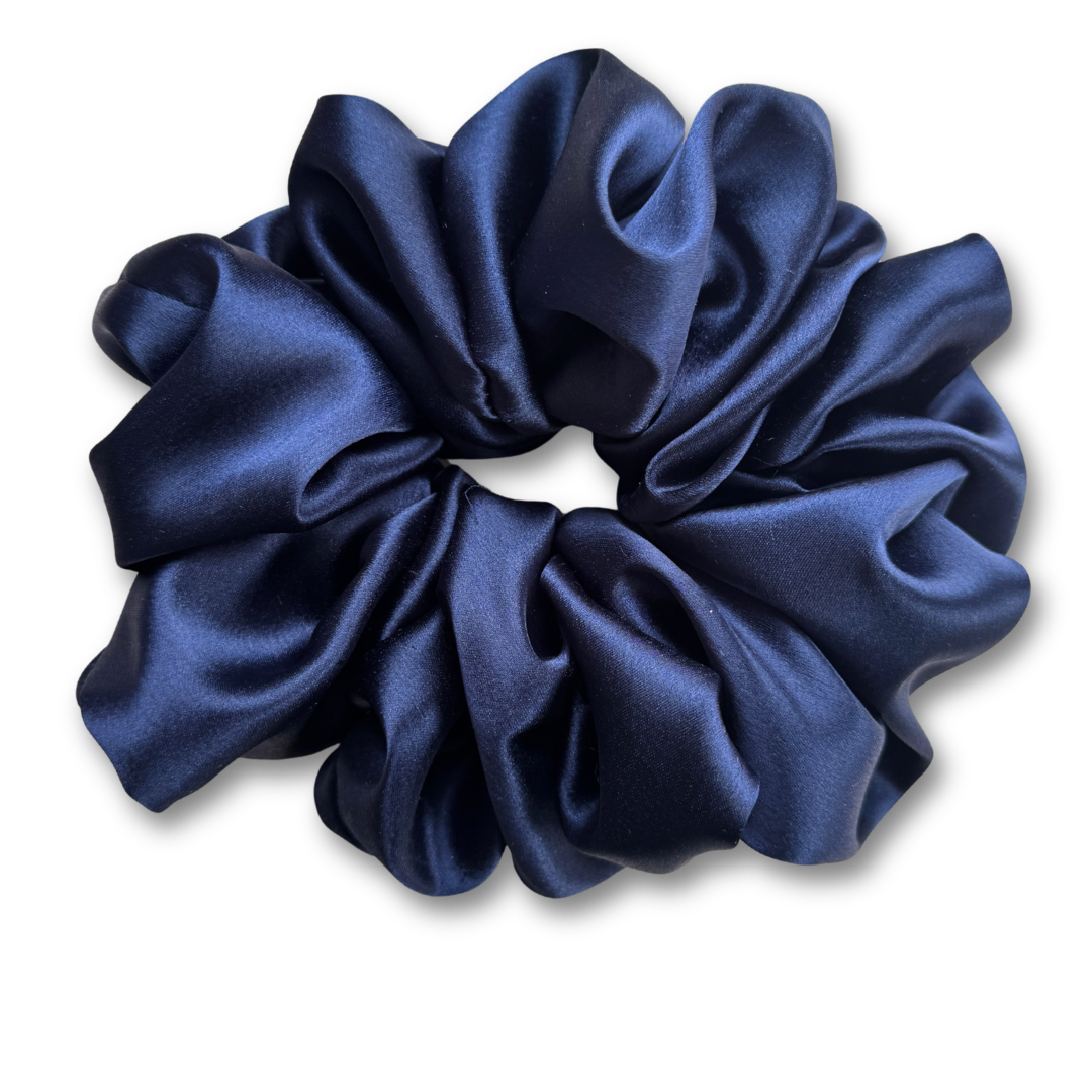 Navy Plain Scrunchie