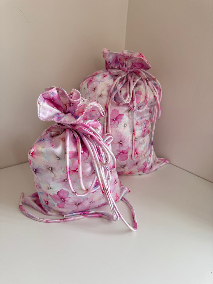 Pastel Watercolour Bloom Scrunchie Bag