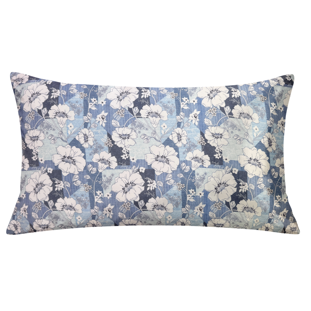 Denim Patchwork Satin Pillowcase