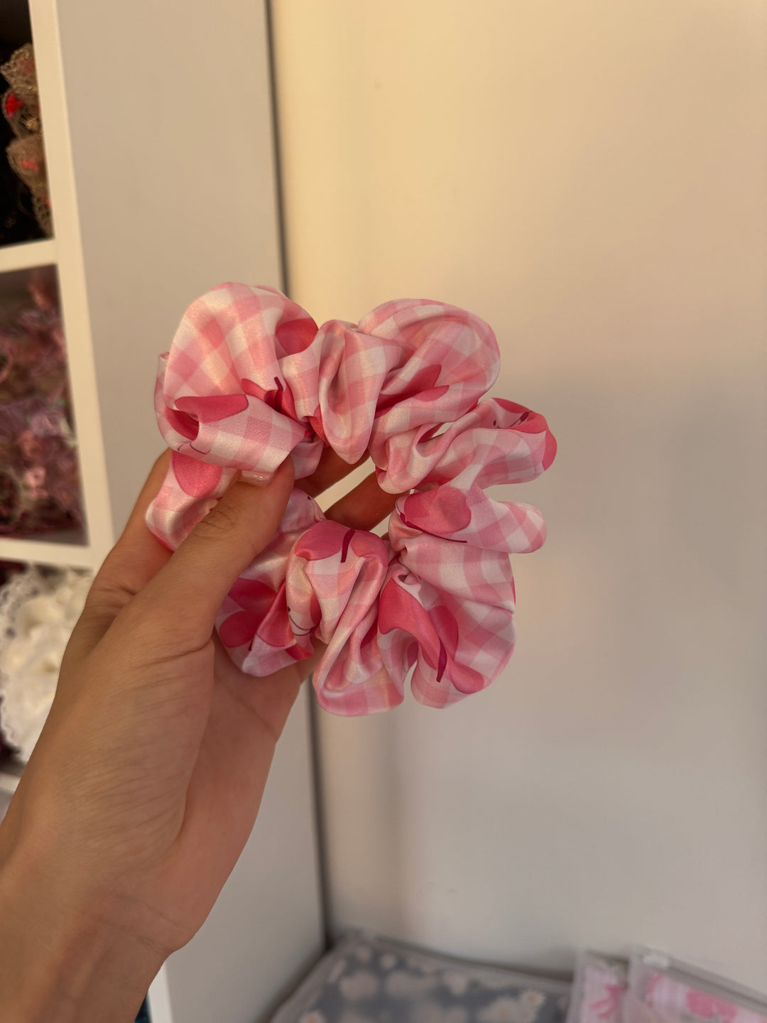 Gingham Butterfly Scrunchie